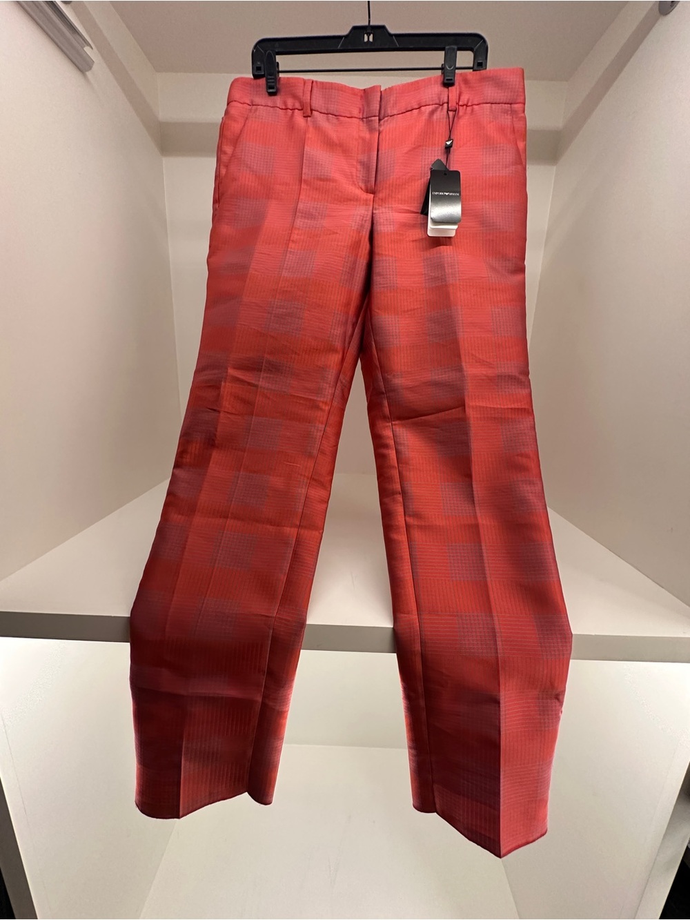Emporio Armani Coral Plaid Trousers